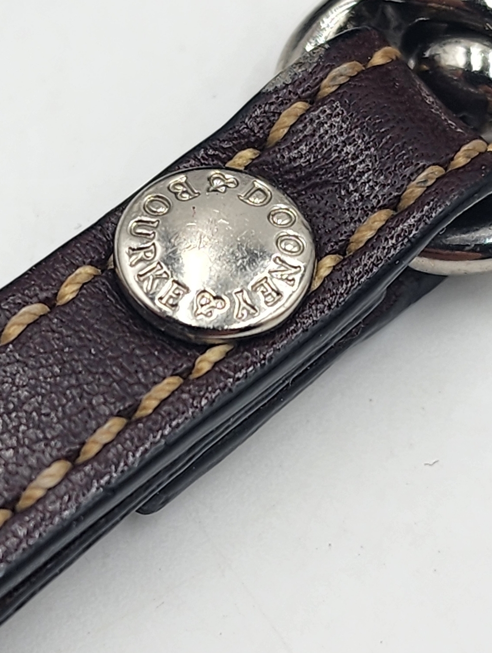Dooney & Bourke Brown Leather Croc Embossed Wristlet Clutch Wallet Vintage - Picture 11 of 14
